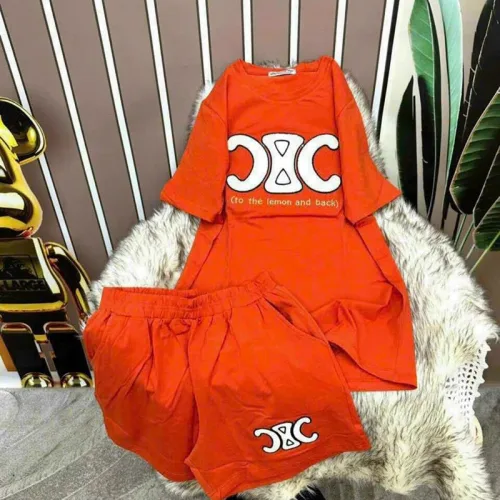 Đồ bộ quần đùi áo tay ngắn in chữ