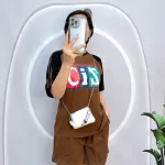 Đồ bộ quần đùi áo tay ngắn in chữ