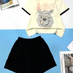 Đồ bộ quần đùi áo tay ngắn in chữ ABG