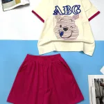 Đồ bộ quần đùi áo tay ngắn in chữ ABG