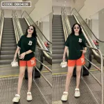 Đồ bộ quần đùi áo tay ngắn in chữ B