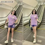 Đồ bộ quần đùi áo tay ngắn in chữ B