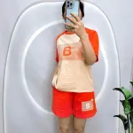 Đồ bộ quần đùi áo tay ngắn in chữ B