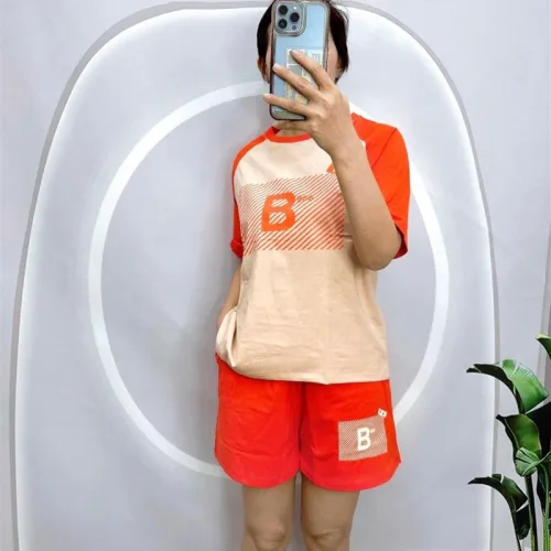 Đồ bộ quần đùi áo tay ngắn in chữ B