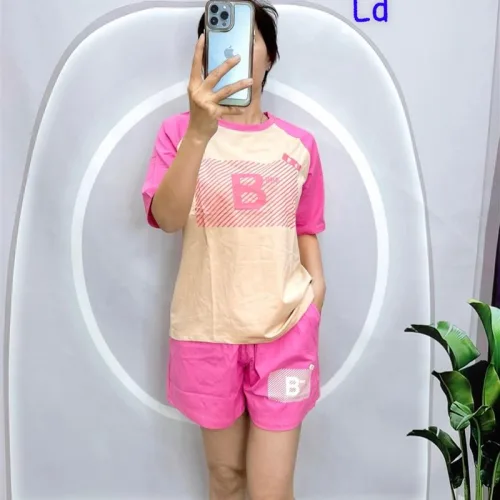 Đồ bộ quần đùi áo tay ngắn in chữ B