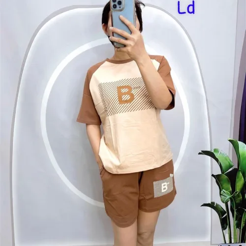 Đồ bộ quần đùi áo tay ngắn in chữ B