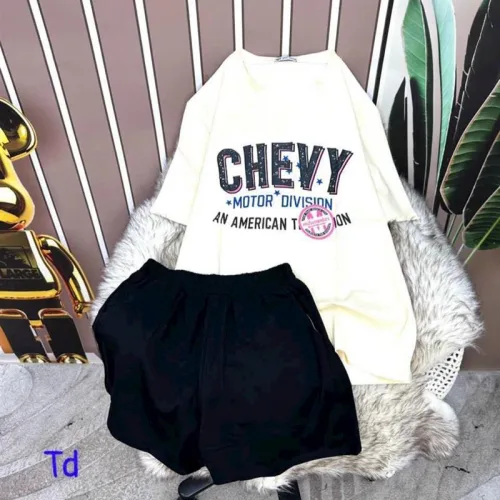 Đồ bộ quần đùi áo tay ngắn in chữ chevy