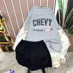 Đồ bộ quần đùi áo tay ngắn in chữ chevy