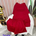 Đồ bộ quần đùi áo tay ngắn in chữ dập nổi form rộng