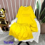 Đồ bộ quần đùi áo tay ngắn in chữ dập nổi form rộng