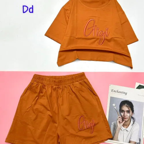 đồ bộ quần đùi áo tay ngắn in chữ gigi