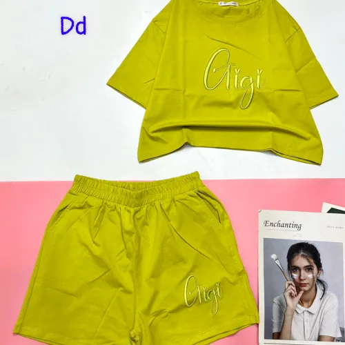 đồ bộ quần đùi áo tay ngắn in chữ gigi