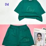 đồ bộ quần đùi áo tay ngắn in chữ gigi