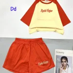 đồ bộ quần đùi áo tay ngắn in chữ nổi