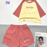 đồ bộ quần đùi áo tay ngắn in chữ nổi