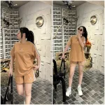 Đồ bộ quần đùi áo tay ngắn in chữ s