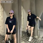 Đồ bộ quần đùi áo tay ngắn in chữ và in số 96