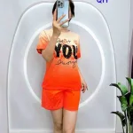 Đồ bộ quần đùi áo tay ngắn in chữ you lớn