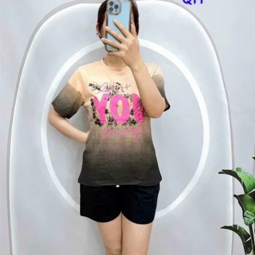Đồ bộ quần đùi áo tay ngắn in chữ you lớn