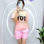 Đồ bộ quần đùi áo tay ngắn in chữ you lớn