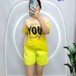 Đồ bộ quần đùi áo tay ngắn in chữ you lớn