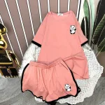 Đồ bộ quần đùi áo tay ngắn in gấu trúc