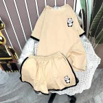 Đồ bộ quần đùi áo tay ngắn in gấu trúc