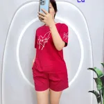 Đồ bộ quần đùi áo tay ngắn in hình