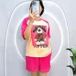 Đồ bộ quần đùi áo tay ngắn in hình