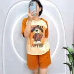 Đồ bộ quần đùi áo tay ngắn in hình