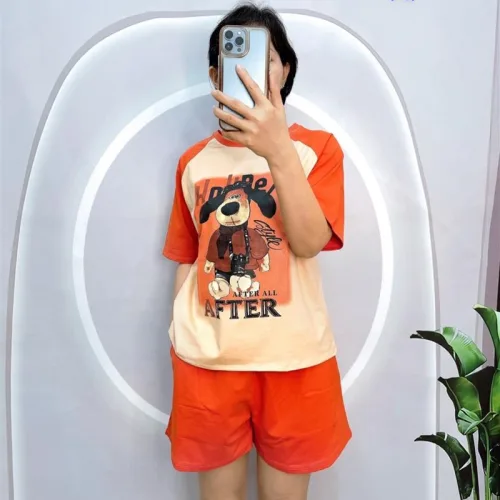 Đồ bộ quần đùi áo tay ngắn in hình