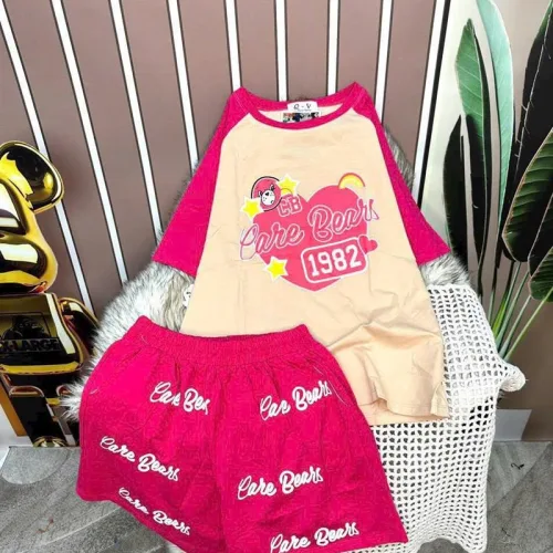 Đồ bộ quần đùi áo tay ngắn in hình