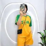Đồ bộ quần đùi áo tay ngắn in hình