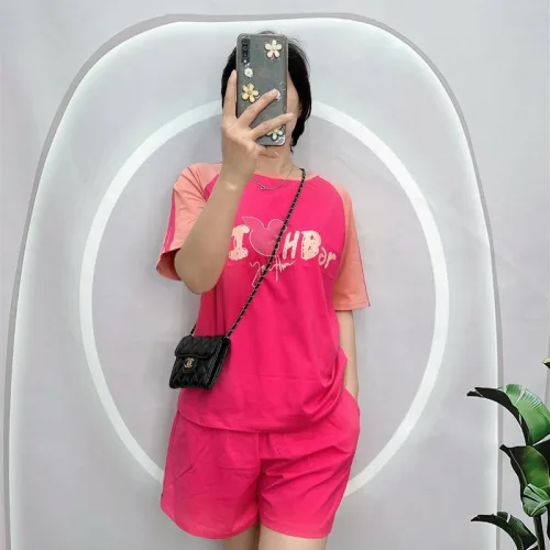 Đồ bộ quần đùi áo tay ngắn in hình