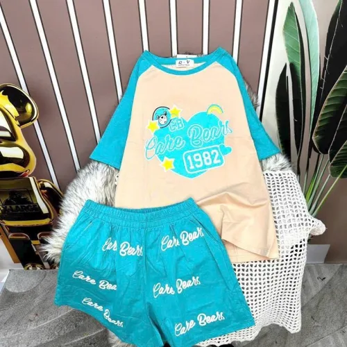 Đồ bộ quần đùi áo tay ngắn in hình