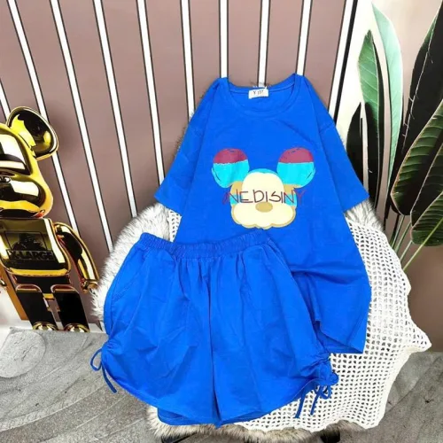 Đồ bộ quần đùi áo tay ngắn in hình