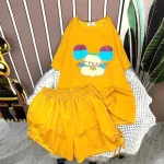 Đồ bộ quần đùi áo tay ngắn in hình