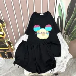Đồ bộ quần đùi áo tay ngắn in hình