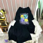 Đồ bộ quần đùi áo tay ngắn in hình