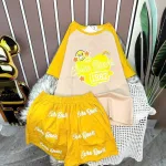 Đồ bộ quần đùi áo tay ngắn in hình