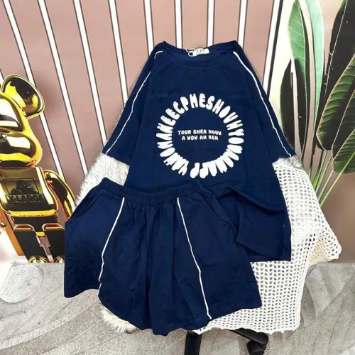 Đồ bộ quần đùi áo tay ngắn in hình