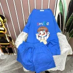 Đồ bộ quần đùi áo tay ngắn in hình bé gái