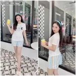 Đồ bộ quần đùi áo tay ngắn in hình cá