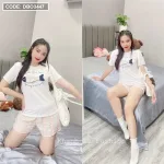 Đồ bộ quần đùi áo tay ngắn in hình cá