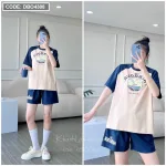 Đồ bộ quần đùi áo tay ngắn in hình chiếc thuyền