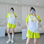 Đồ bộ quần đùi áo tay ngắn in hình chiếc thuyền