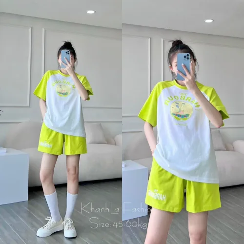Đồ bộ quần đùi áo tay ngắn in hình chiếc thuyền