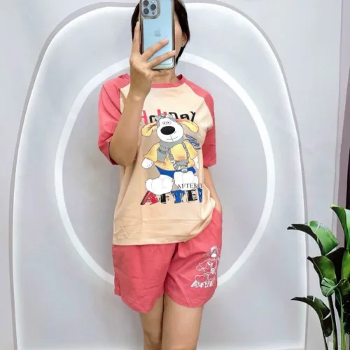 đồ bộ quần đùi áo  tay ngắn in hình chú cho lớn