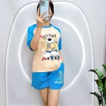 đồ bộ quần đùi áo  tay ngắn in hình chú cho lớn