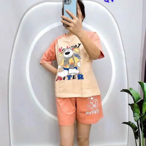 đồ bộ quần đùi áo  tay ngắn in hình chú cho lớn